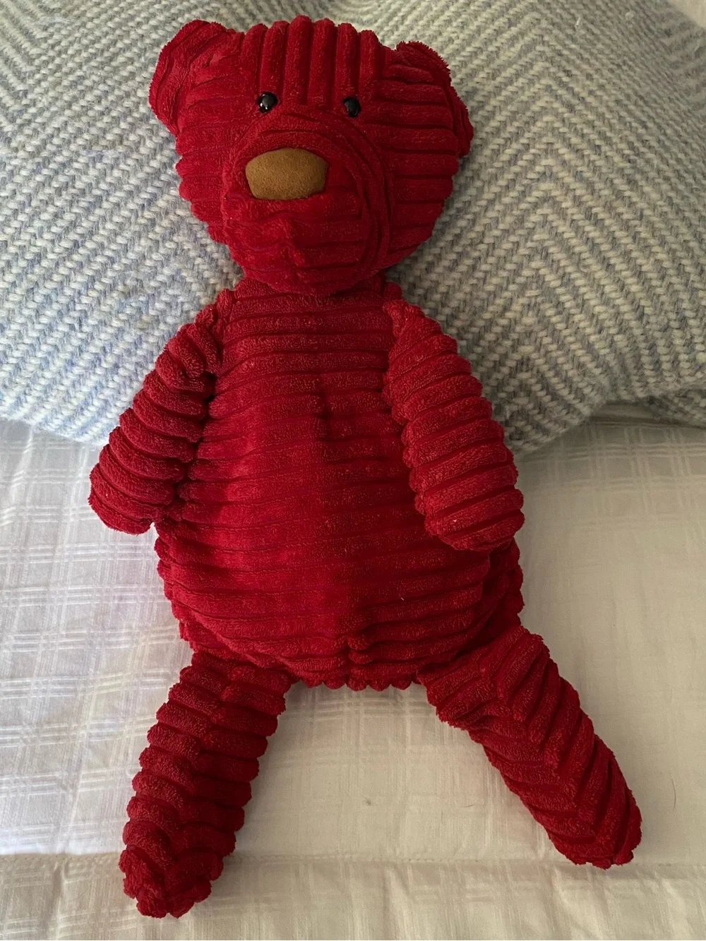 Jellycat Teddy Bear Crimson Red Corduroy Cordy Roy 16